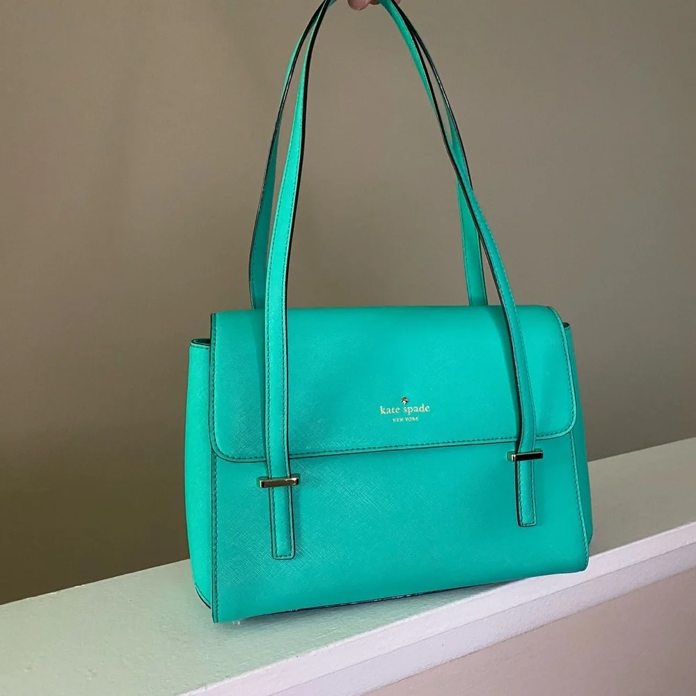 NWOT Kate Spade Cedar Street Small Luciana Retro-Style Bright Beryl Bag